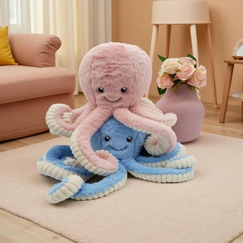 Miniatura 5 de My Super Star Animales de peluche de pulpo, juguetes de pulpo de peluche para niños, niñas, amigos, familia, regalo de cumpleaños y Navidad, Azul