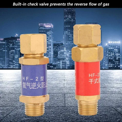 Miniatura 3 de Válvula antirretorno de oxígeno-acetileno, 1,5 oxígeno-acetileno antirretorno para equipos de soldadura de gas para hogares privados