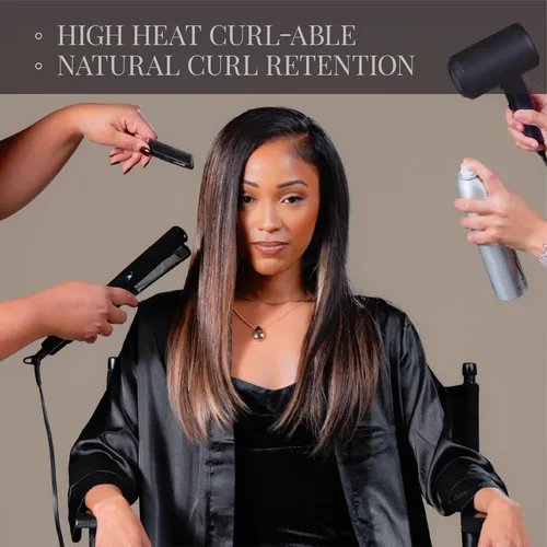 Miniatura 6 de Sensationnel Cabello humano Empire Yaki – Tejido sin enredos para un tejido rápido y coser en estilos para reflejos falsos y parte media falsa dejar