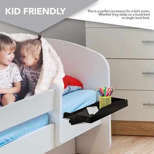 Miniatura 6 de Modern Innovations - Estante de cabecera para cama, dormitorio universitario, estante/organizador de cama para litera superior, bandeja de mesita