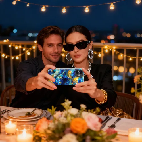 Miniatura 5 de LUHOURI Funda para iPhone 12 Mini, compatible con carga inalámbrica, doble capa, interior de silicona suave + carcasa exterior dura, bonito diseño