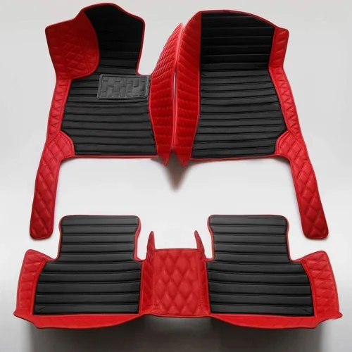 Miniatura 24 de Personaliza las alfombrillas de cuero de lujo de protección para todo tipo de clima para automóviles, SUV y camiones según el modelo automotriz beige
