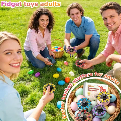 Miniatura 8 de Gokeey Fidget Spinners 8 piezas para niños y adultos, juguetes sensoriales para aliviar el estrés para niños y niñas, giroscopios de punta de dedo