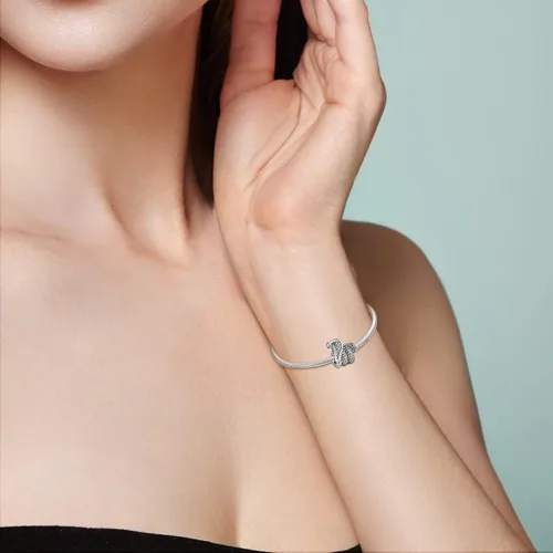 Miniatura 5 de MULA Dijes de plata de ley 925 para pulseras y collares, lindos gatos, perros, elefantes, animales familiares, colgantes colgantes, regalos