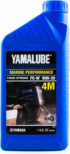 Yamaha - Aceite cuatro tiempos Yamalube 4M para motores fuera de borda FC-W 10W-30, un cuarto de galón