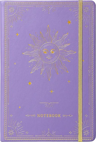 Miniatura 14 de Artfan Cuaderno/diario a rayas – Cuaderno clásico de piel sintética de papel grueso de alta calidad con bolsillo + separadores de páginas, regalos