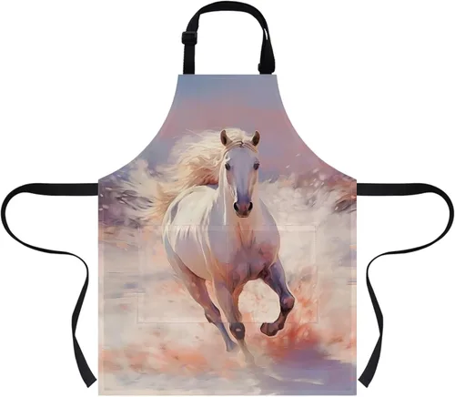 Miniatura 45 de doginthehole Delantal para niños con bolsillo para niños y niñas, delantales de chef ajustables con 2 bolsillos para cocinar, pintar