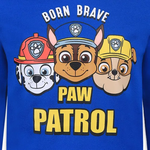 Miniatura 3 de Paw Patrol Nickelodeon Marshall, Rubble and Chase - Paquete de 2 sudaderas con capucha para niños pequeños y pequeños, color azulblanco