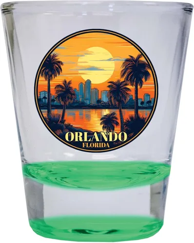 Miniatura 5 de Orlando Florida B Souvenir - Vaso de chupito redondo de 1.5 onzas, color azul, paquete de 2