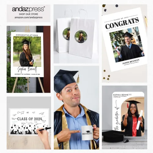 Miniatura 7 de Andaz Press Colección de graduación personalizada con fotos, etiquetas de gota de chocolate para besos, paquete de 216, imagen personalizada