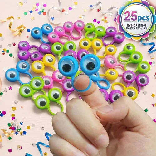 Miniatura 5 de 3 Otters Marionetas de dedo para niños pequeños, anillos Googly Eye On para niños, recuerdos de fiesta, premios escolares, bolsas de regalo