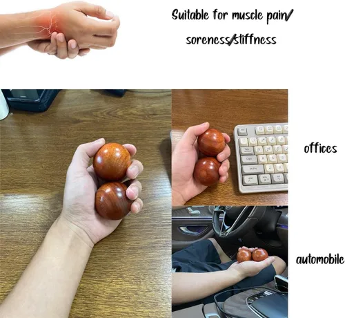 Miniatura 2 de Bolas de Baoding de 2 pulgadas para ejercicios de salud chinos, bolas de estrés de palisandro