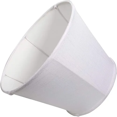 Miniatura 3 de Juego de dos pantallas Tootoo Star blancas para lámpara, juego de pantallas de tela de barril grandes para lámpara de pie y de mesa, 10 x 14 x 10