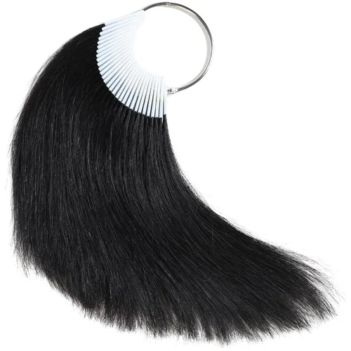 Miniatura 9 de Muestras de cabello para probar color, gris natural, cabello humano natural real, 30 hebras por paquete, 8 pulgadas