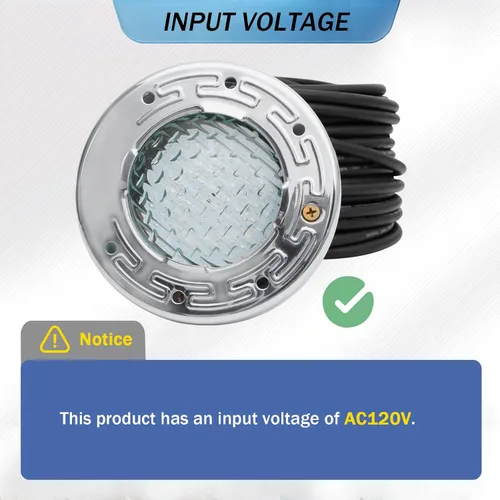 Miniatura 7 de Luces LED de spa de 6 pulgadas para piscina enterrada, 50 pies AC120V 6 pulgadas, luces blancas de piscina, luz subacuática de spa para piscinas