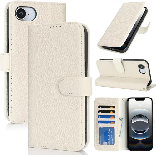 Miniatura 184 de Zouzt Funda para iPhone 11 de 6.1 pulgadas de piel auténtica con 4 ranuras para tarjetas, tarjetero con bloqueo RFID, tapa magnética, función atril