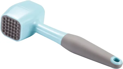 Mazo de martillo ablandador de carne con mango de goma de agarre cómodo, golpeador de carne de doble cara para ablandar carne, carne de res, pollo,
