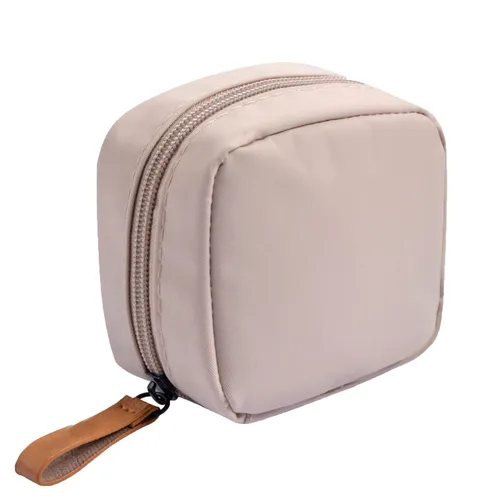 Miniatura 29 de Bolsa de cosméticos media luna Hekyip, neceser de maquillaje para viajes, neceser impermeable portátil para niñas y mujeres, pequeña (TODO NEGRO)