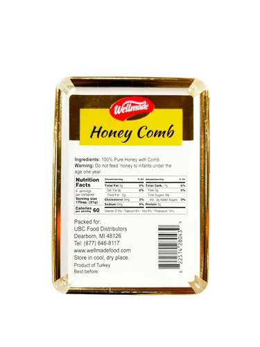 Miniatura 5 de Wellmade Pure Raw Gourmet Honeycomb Miel turca 100% natural Panal fresco de granja sin filtrar en caja protectora Sin aditivos, sin