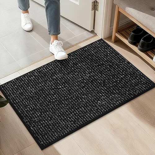 BEQHAUSE Alfombra de Entrada de 20"x32" Tapete Interior para Puerta Antideslizante Lavable, Alfombras de Pasillo Absorbentes y Resistentes a Manchas