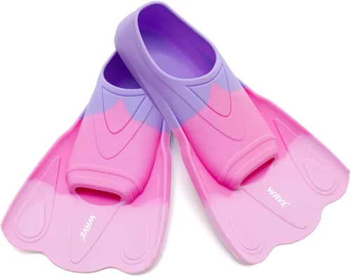 Miniatura 7 de Aletas de natación para niños, aletas cortas de natación para niños, aletas de entrenamiento de natación para regazo, piscina, esnórquel para niños