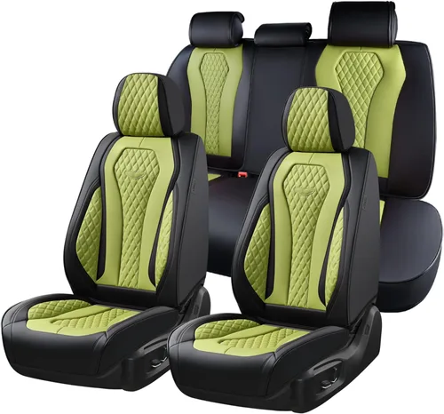 Miniatura 15 de Coverado Fundas de Asiento, Fundas de Asiento de Coche para Asientos Delanteros, Funda de Asiento de Coche Roja, Fundas de Asiento de Coche Rojo