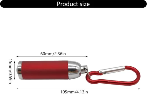 Miniatura 3 de Linterna portátil llavero antorcha lámpara impermeable senderismo camping linternas telescópica fuerte luz fácil de usar portátil ajustable bolsillo