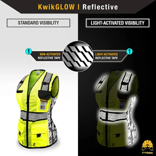 Miniatura 6 de KwikSafety - Charlotte, NC - RoadBOSS Economy & Premium Safety Vest for Women [SNUG-FIT] Class 2 ANSI Tested OSHA