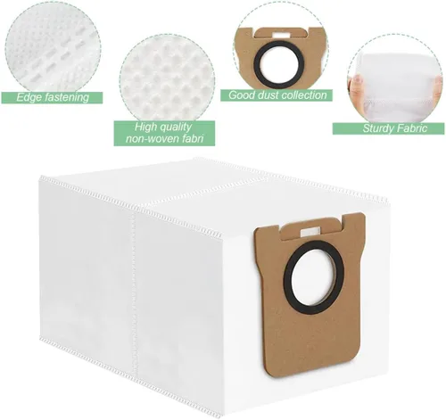 Miniatura 3 de Bolsa para el polvo compatible con Dreametech D10 Plus Robot Aspirador Bolsas Accesorios para recoger basuras Paquete de 6