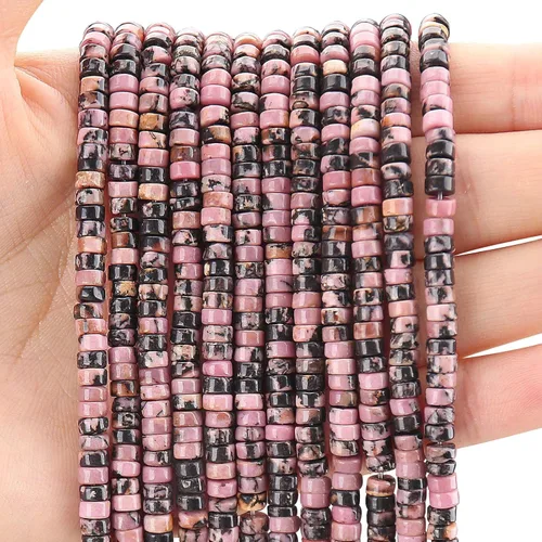 Miniatura 44 de BONNY BOXX 150 piezas de cuentas espaciadoras de jade blanco natural, cuentas sueltas semipreciosas planas redondas de jade heishi para hacer joyas