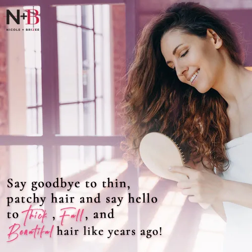 Miniatura 3 de N+B - Suero para el crecimiento del cabello, ayuda a promover un cabello más grueso, más lleno y saludable con biotina, fórmula de base natural