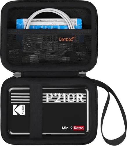 Canboc Funda de transporte para impresora fotográfica portátil Kodak Mini 2 Retro 4PASS (2.1 x 3.4 pulgadas), bolsillo de malla para papel