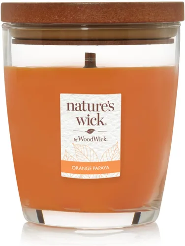 Miniatura 10 de Velas WoodWick Nature's Wick con aroma a canela y manzana, 283,5 g con tapa de madera, crepita al quemarse, otoño