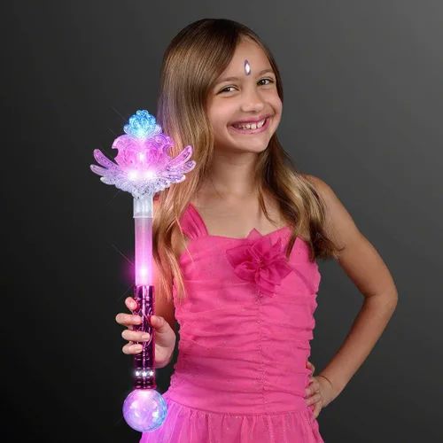 Miniatura 3 de FlashingBlinkyLights Varita de corazón con alas de hada brillante LED