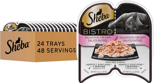 Miniatura 10 de Sheba Perfect Portions Bistro - Alimento húmedo para gatos adultos, pollo en salsa Alfredo, bandejas de 2.6 onzas (24 unidades, 48 porciones)