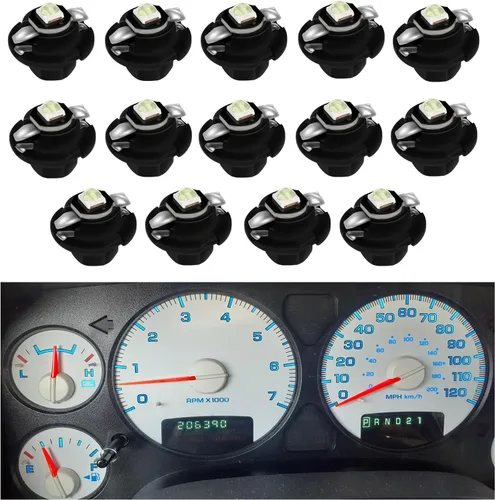 Bombillas de Luces LED Azul Hielo para Panel de Instrumentos del Velocímetro Compatible con Camioneta Pickup Do-dge Ram 1500 2500 3500 2002-2006