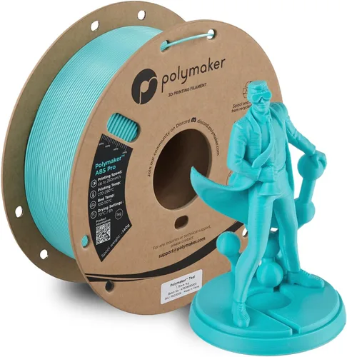 Miniatura 39 de Polymaker Filamento ABS Pro para impresora 3D de 0.069 pulgadas, color negro, ABS de grado de ingeniería de 2.2 lbs con alta resistencia al calor