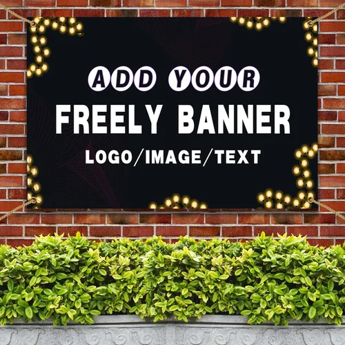 Banners y letreros personalizados para exteriores e interiores, diseño de logotipo con texto fotográfico, personalizado para negocios, fiestas de
