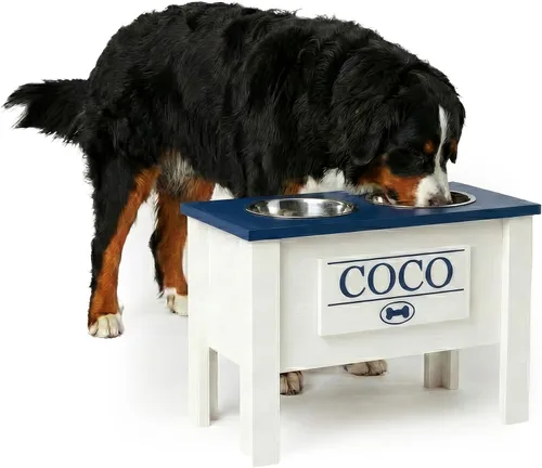 Miniatura 16 de GrooveThis Woodshop Soporte Personalizado de Cuenco Elevado para Perros de Tamaño Grande, Mediano, Pequeño y Extra Pequeño - Cuencos de Acero Negro