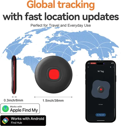 Miniatura 8 de Etiquetas de seguimiento de aire 2026 para Android o iOS, etiquetas inteligentes Bluetooth de doble sistema, aplicación Find My o Google'S Find Hub