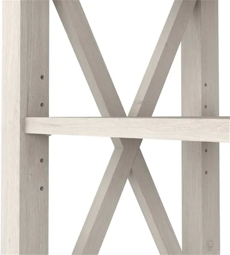 Miniatura 9 de Bush Home Key West - Mesa consola con cajones y estantes en roble blanco lino