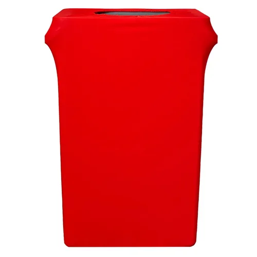 Miniatura 13 de YOUR CHAIR COVERS - Cubierta ajustada elástica de spandex para bote de basura/contenedor de desechos de 32 galones - Blanco