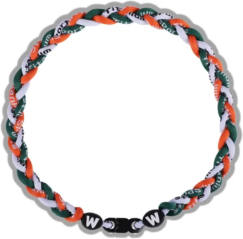 Miniatura 24 de Willtok Collar de béisbol prémium de 18 pulgadas con cuerda trenzada de nailon con diseño Tornado