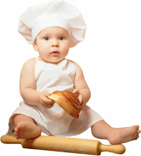 KHC-KHF Traje de chef para recién nacido, disfraz de chef para bebé, disfraz de chef para niños, disfraz de cosplay para niños y niñas