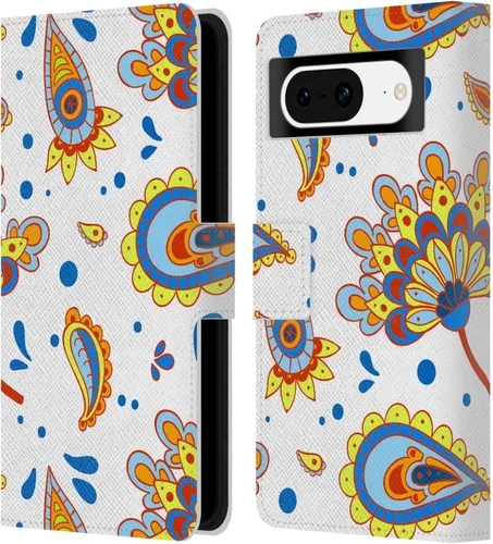 Miniatura 7 de Head Case Designs Officially Licensed Haroulita Blue Flower Cute Flower Pattern Leather Wallet Case Compatible with Google Pixel 8