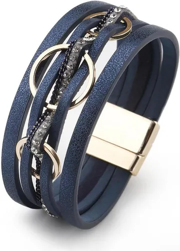 Miniatura 15 de Fesciory - Pulsera de leopardo para mujer, estilo bohemio de cuero multicapa con perlas de cristal