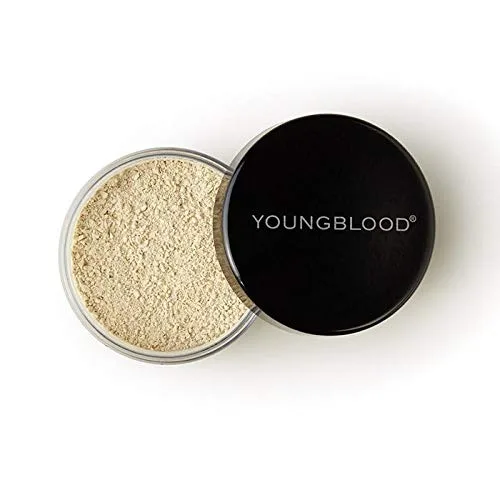 Youngblood Polvo de ajuste de arroz mineral suelto, ligero, vegano, libre de crueldad, sin parabenos Luz