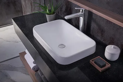 Miniatura 2 de TOTO Serie GS 1.2 GPM - Grifo de baño de una sola manija para fregadero semi-recipiente con tecnología Comfort Glide y montaje de drenaje, cromo