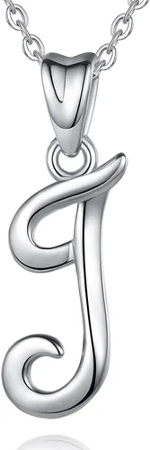 Miniatura 226 de EUDORA Collares de plata esterlina con inicial para mujer, regalos clásicos de 26 letras sin cuello para niñas, hermana, madre hija, cadena de 18