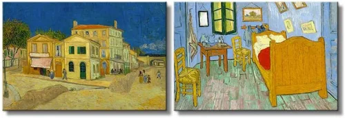 Miniatura 28 de wall26 - Les Alyscamps (Avenue in Arles) / Avenue of Poplars in Autumn de Vincent Van Gogh - Reproducción de pintura al óleo en juego de 2